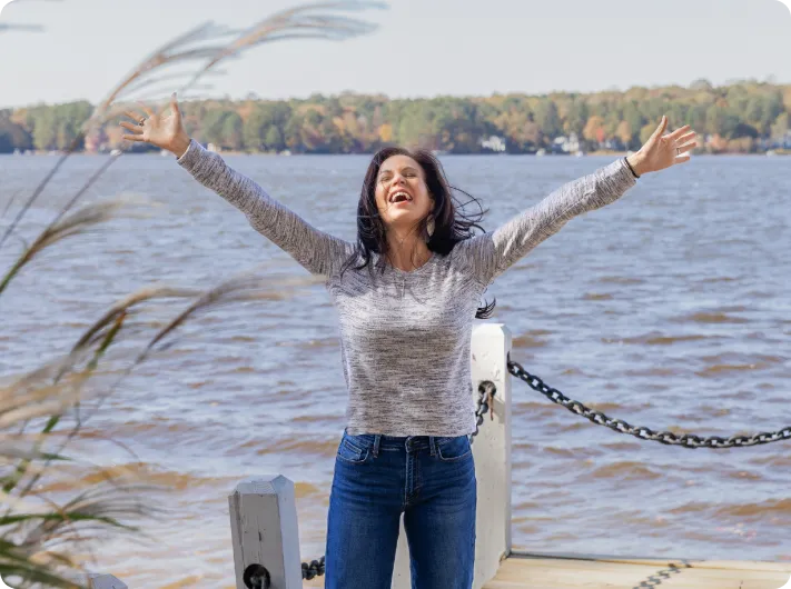 Kari dock arm raised